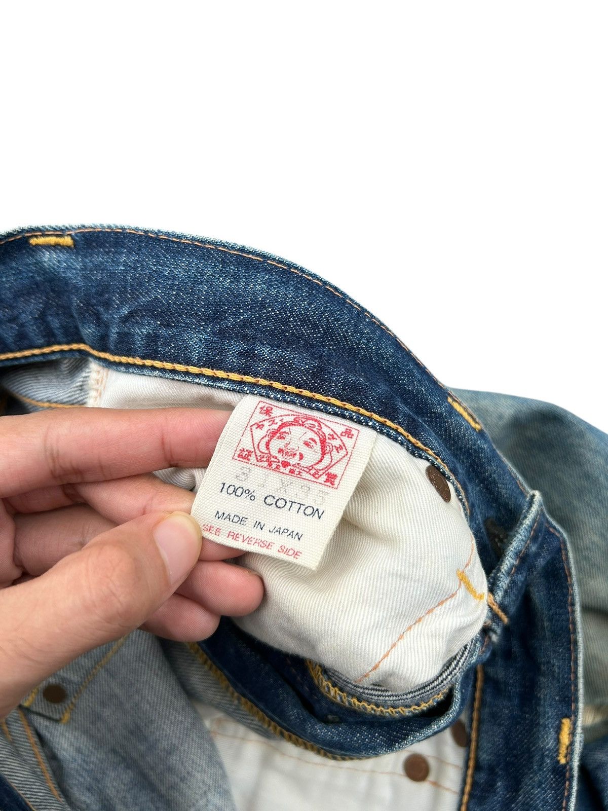 Kapital Thrashed Vintage Evisu Selvedge Japanese Brand Denim Jeans 🎌 Size US 30 / EU 46 - 8 Thumbnail