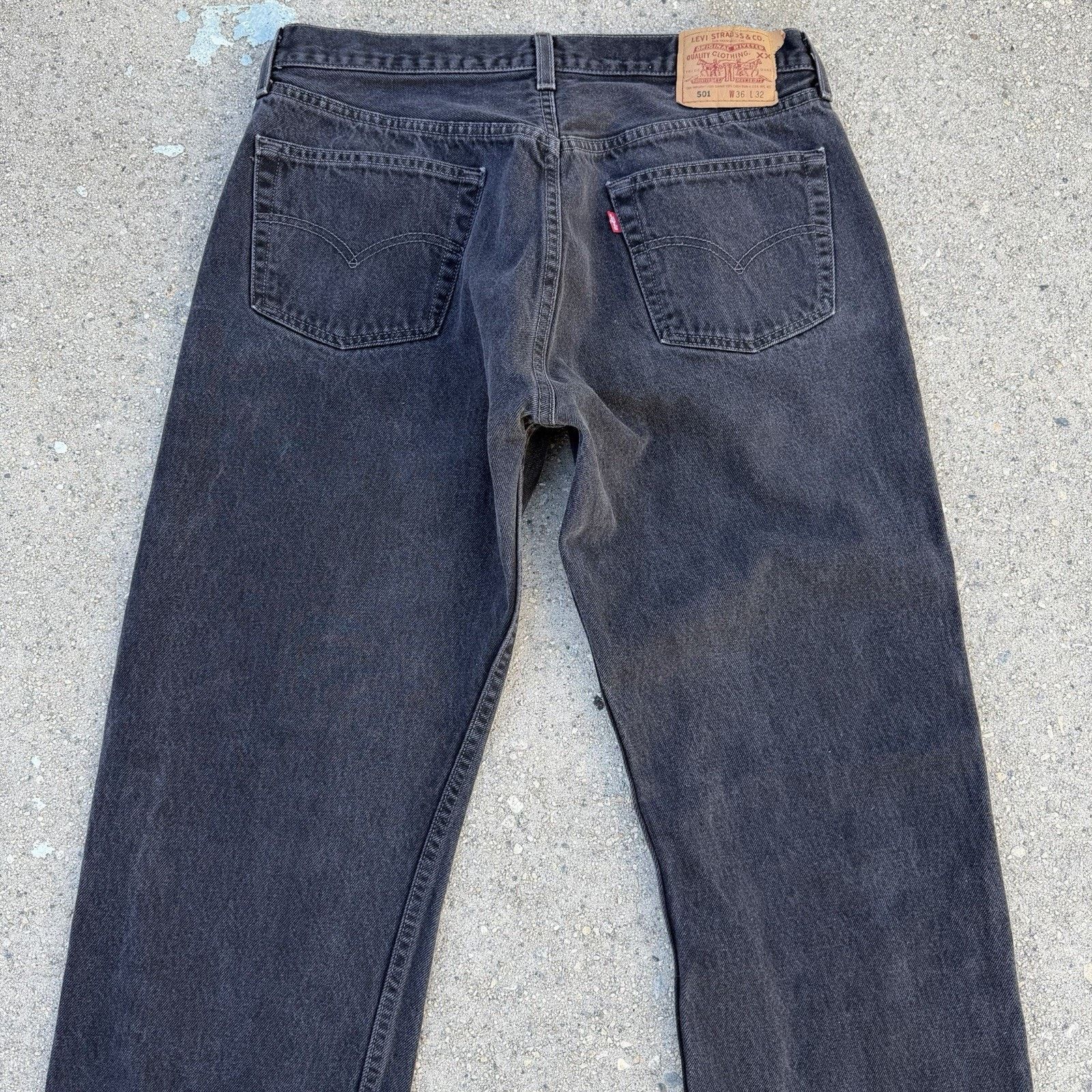 Essentials × Levi's × Vintage Vintage Levis 501 Straight Black Denim Jeans 36x32 Act 34x30 Size US 36 / EU 52 - 5 Thumbnail