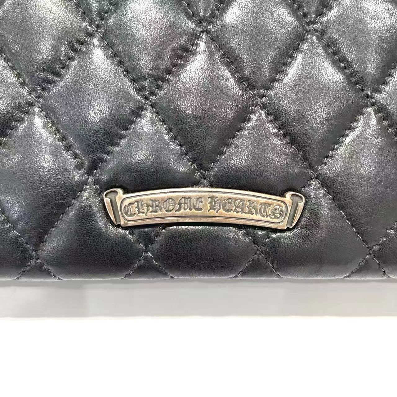 Chrome Hearts Chrome Hearts Huge Cross Quilted Leather Hand Clutch Bag Size ONE SIZE - 8 Thumbnail
