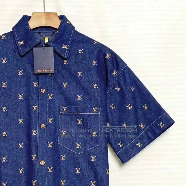 Louis Vuitton Louis Vuitton SS24 Pharrell Logo Denim Shirt. Size US M / EU 48-50 / 2 - 3 Thumbnail