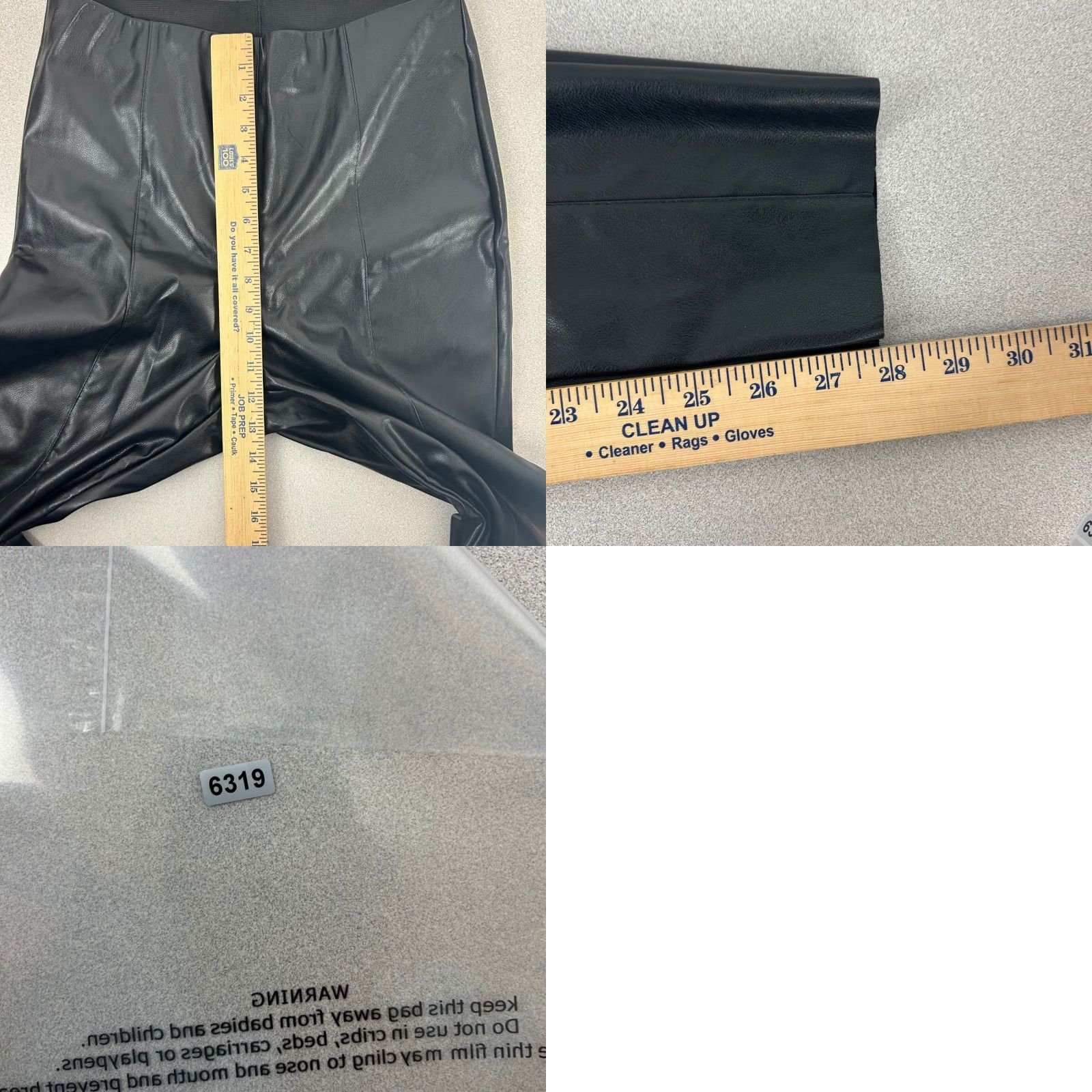 H&M H&M Faux Leather High Waisted Leggings Black Pants Women's Size 10 Size 32" / US 10 / IT 46 - 8 Thumbnail