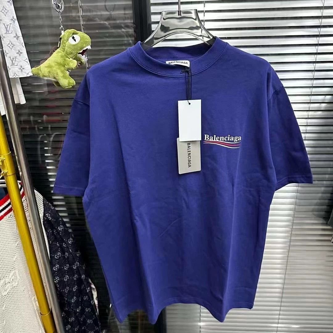 Balenciaga Balenciaga Blue Coke Short Sleeve Size US L / EU 52-54 / 3 - 1 Thumbnail