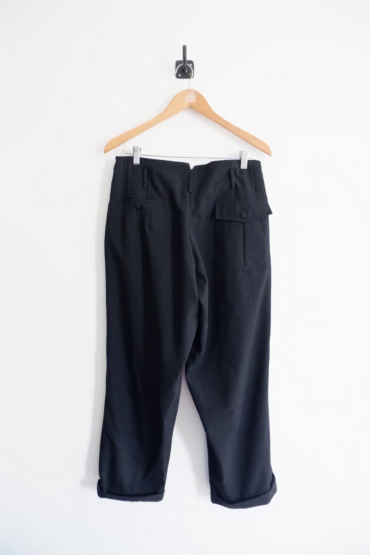 Japanese Brand 90s Wool Gabardine Hakama Pants Like Yohji Yamamoto Size US 30 / EU 46 - 2 Thumbnail