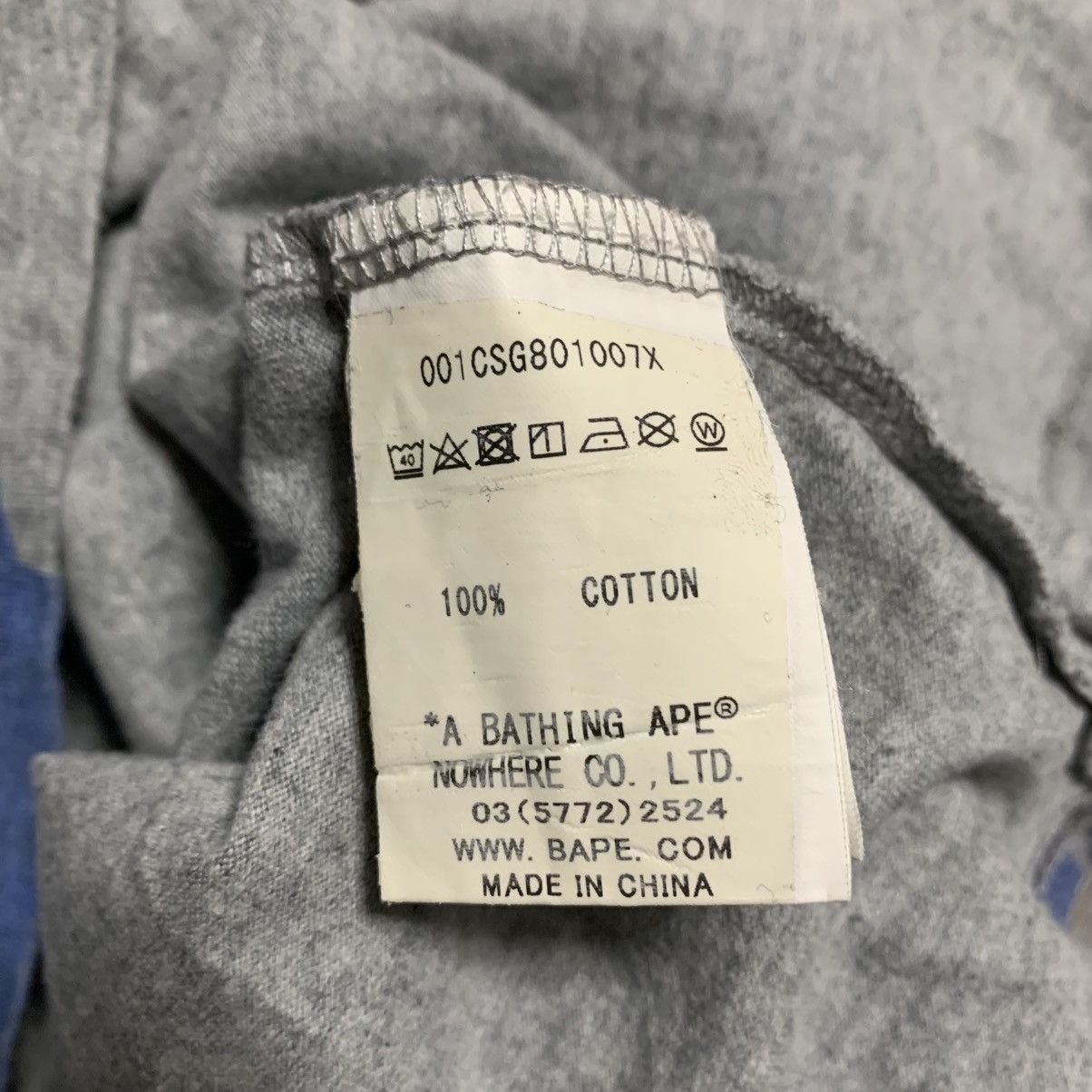 Bape Bape Small All Over Bape Sta Grey Tee A Bathing Ape Size US S / EU 44-46 / 1 - 7 Thumbnail