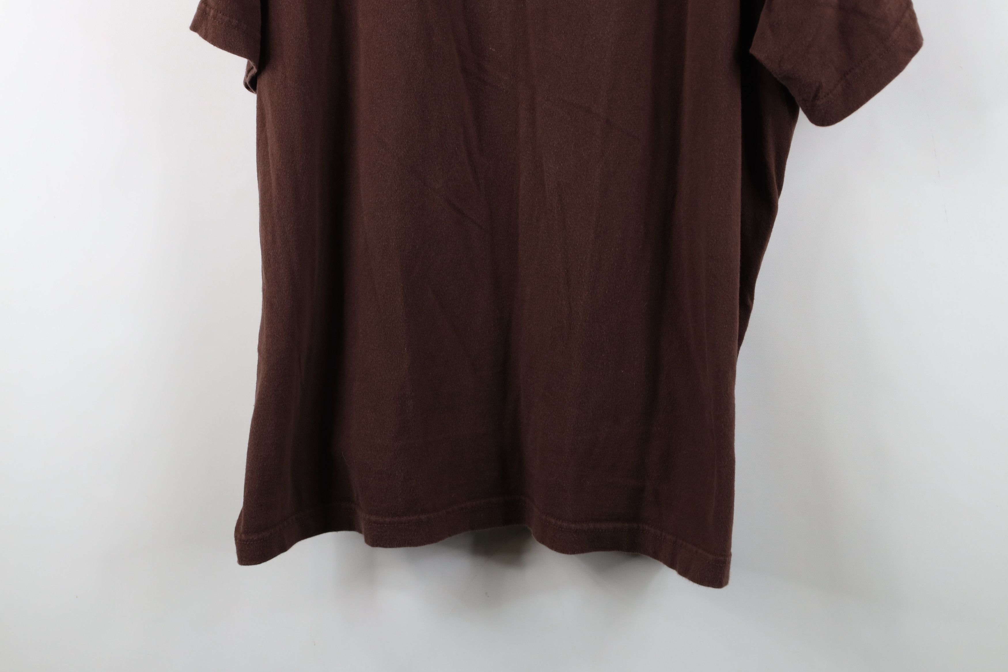 Vintage Vintage 90s Streetwear Boxy Fit Short Sleeve T-Shirt Brown Size US XL / EU 56 / 4 - 3 Thumbnail