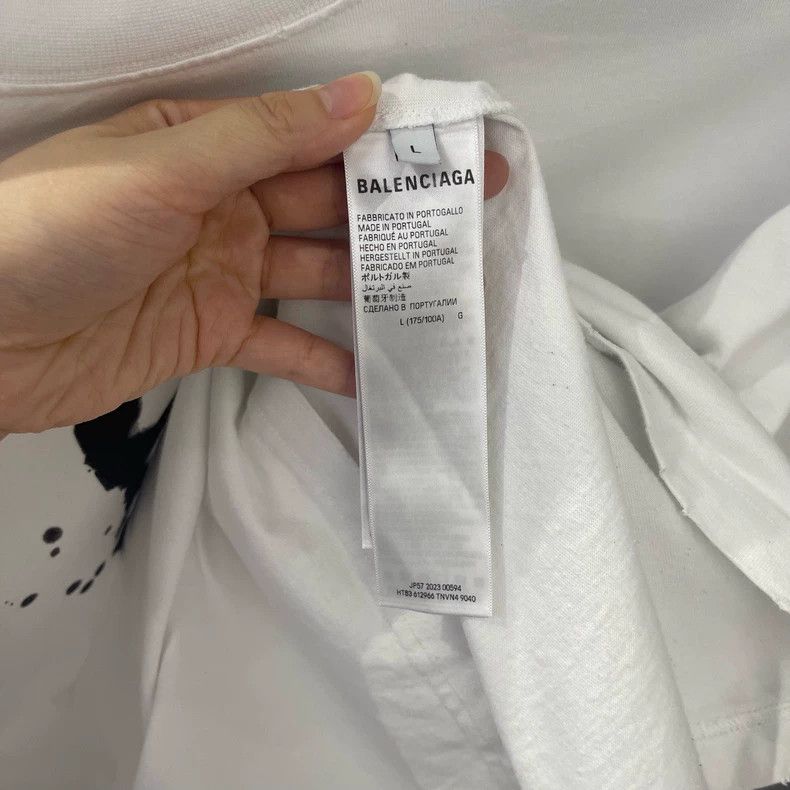 Balenciaga Balenciaga Double B Inkjet Logo Printed Short Sleeve, Size Size US L / EU 52-54 / 3 - 4 Thumbnail