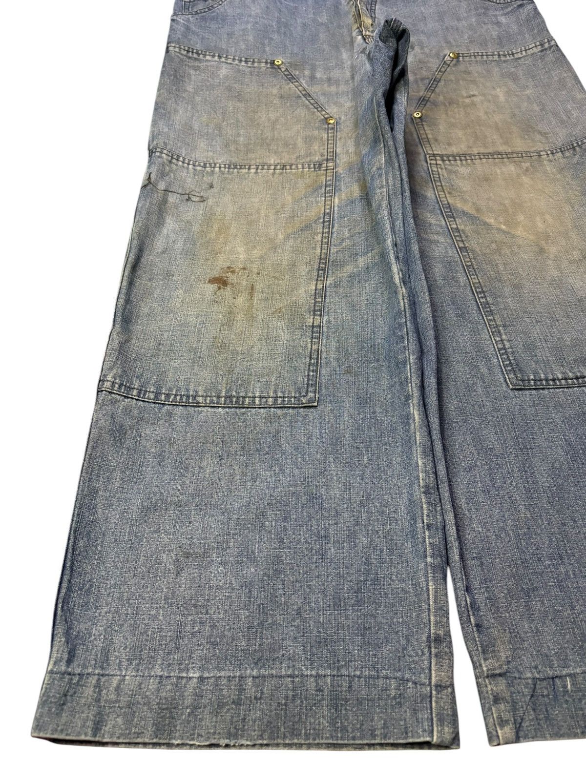 JNCO × Japanese Brand Vintage Japanese Brand Mud Wash Double Knee Baggy Jean Size US 35 - 6 Thumbnail