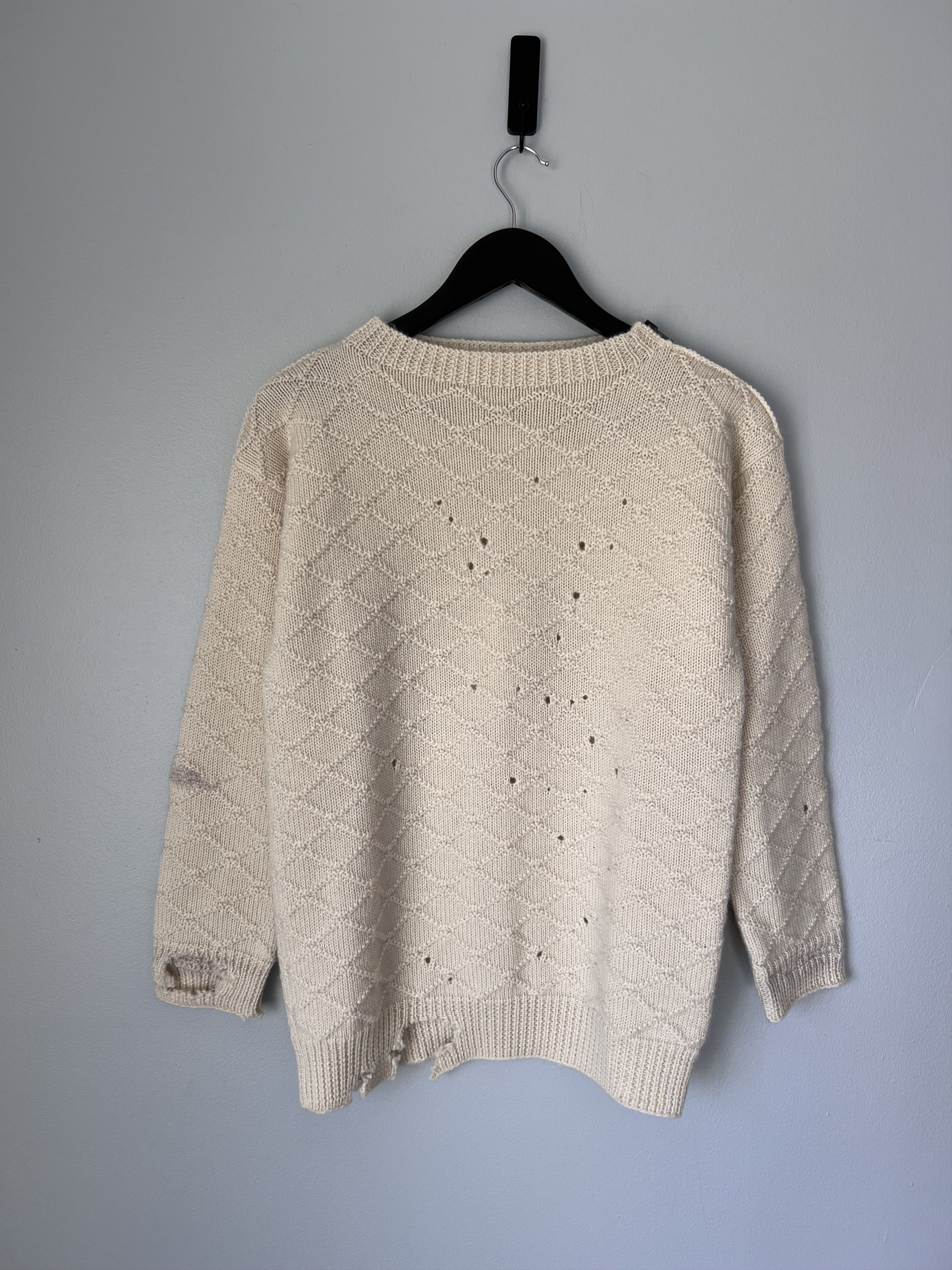 Maison Margiela Maison Margiela 21AW Oversized Pile Cardigan White 