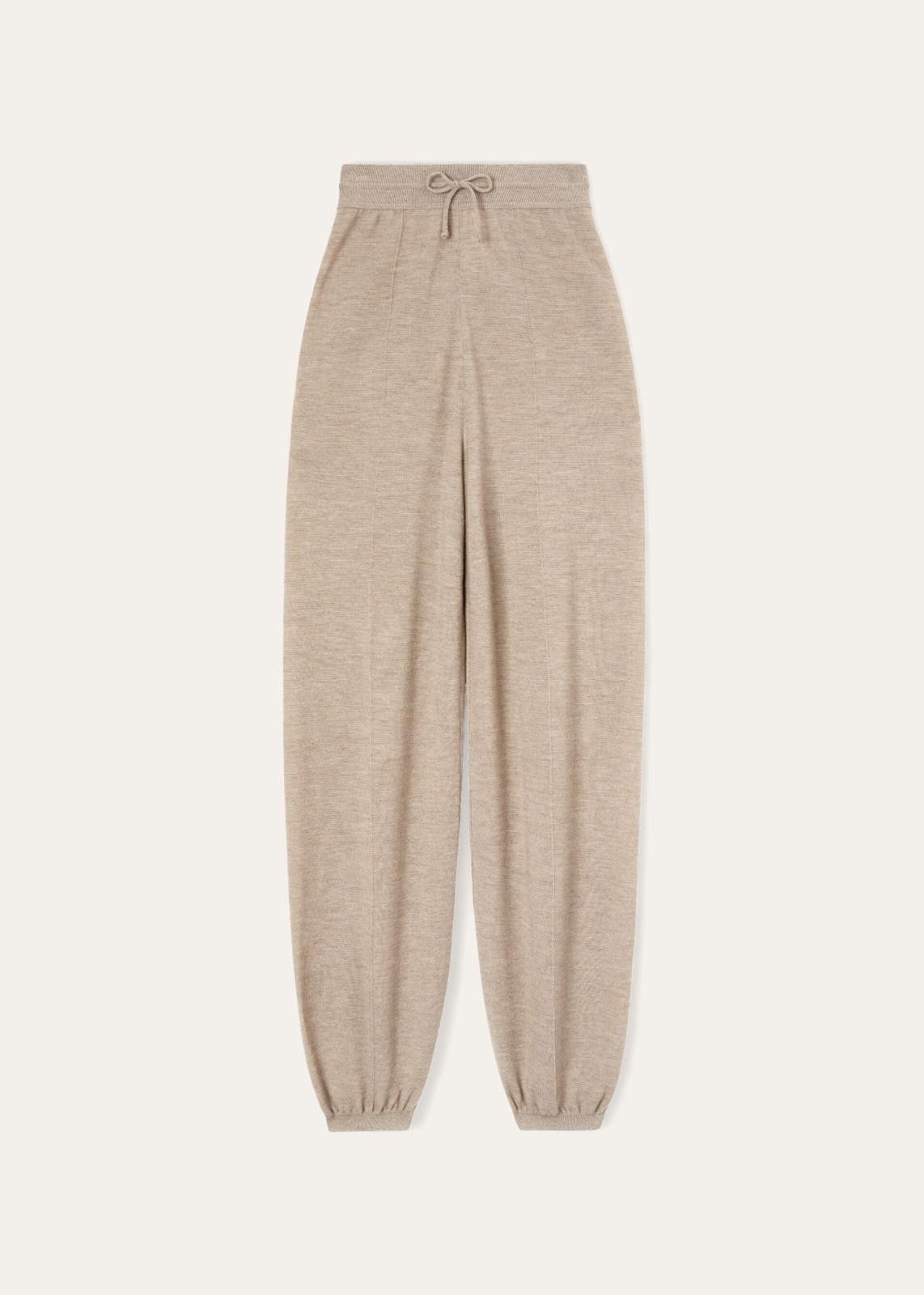 Loro Piana o1srvl11e1124 Cocooning Regular-Fit Cropped Joggers in Beige Size 28" / US 6 / IT 42 - 1 Thumbnail