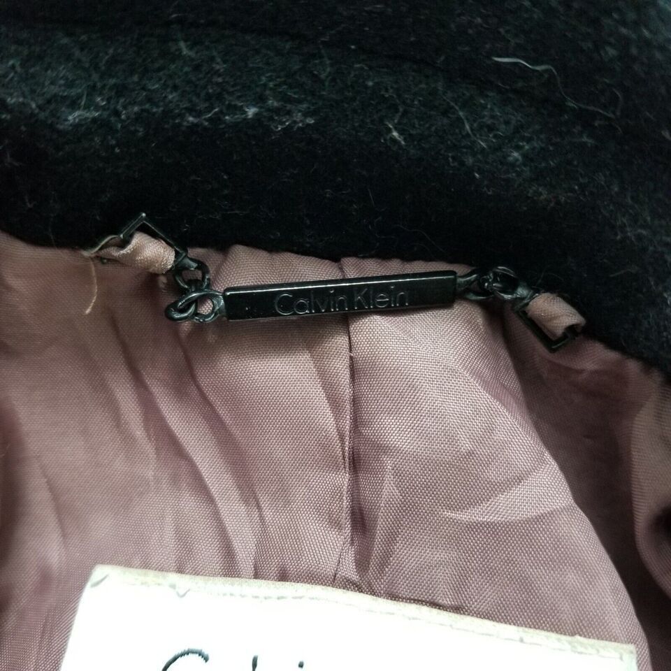 Calvin Klein Calvin Klein Coat Womens 2P Pockets Buttons Wool Jacket Size ONE SIZE - 7 Thumbnail