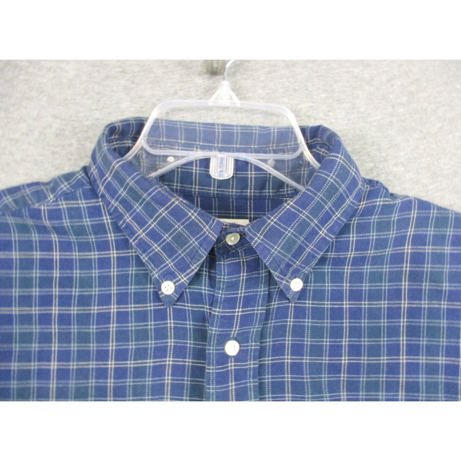 Brooks Brothers VINTAGE Brooks Brothers Wool Blend Shirt Large Blue Plaid Made in Hong Kong Shirt Mens L Blue Plaid Classic Preppy Button-Up Size US L / EU 52-54 / 3 - 3 Thumbnail
