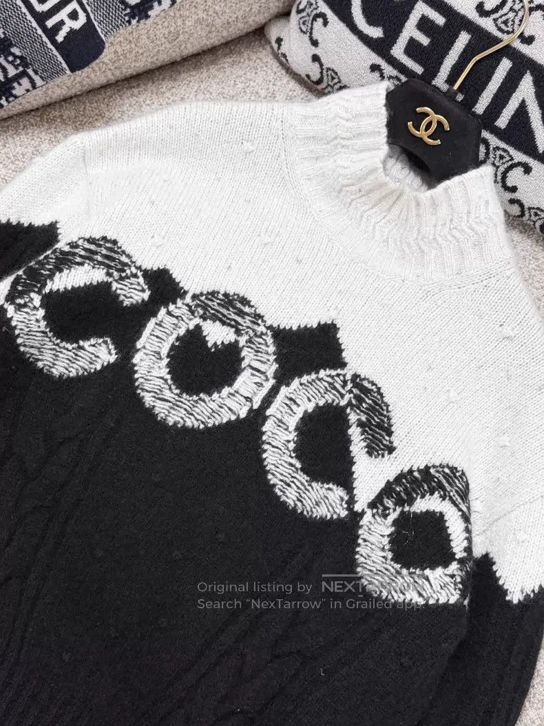 Chanel Chanel Letter long-sleeved knitted sweater Size XS / US 0-2 / IT 36-38 - 5 Thumbnail