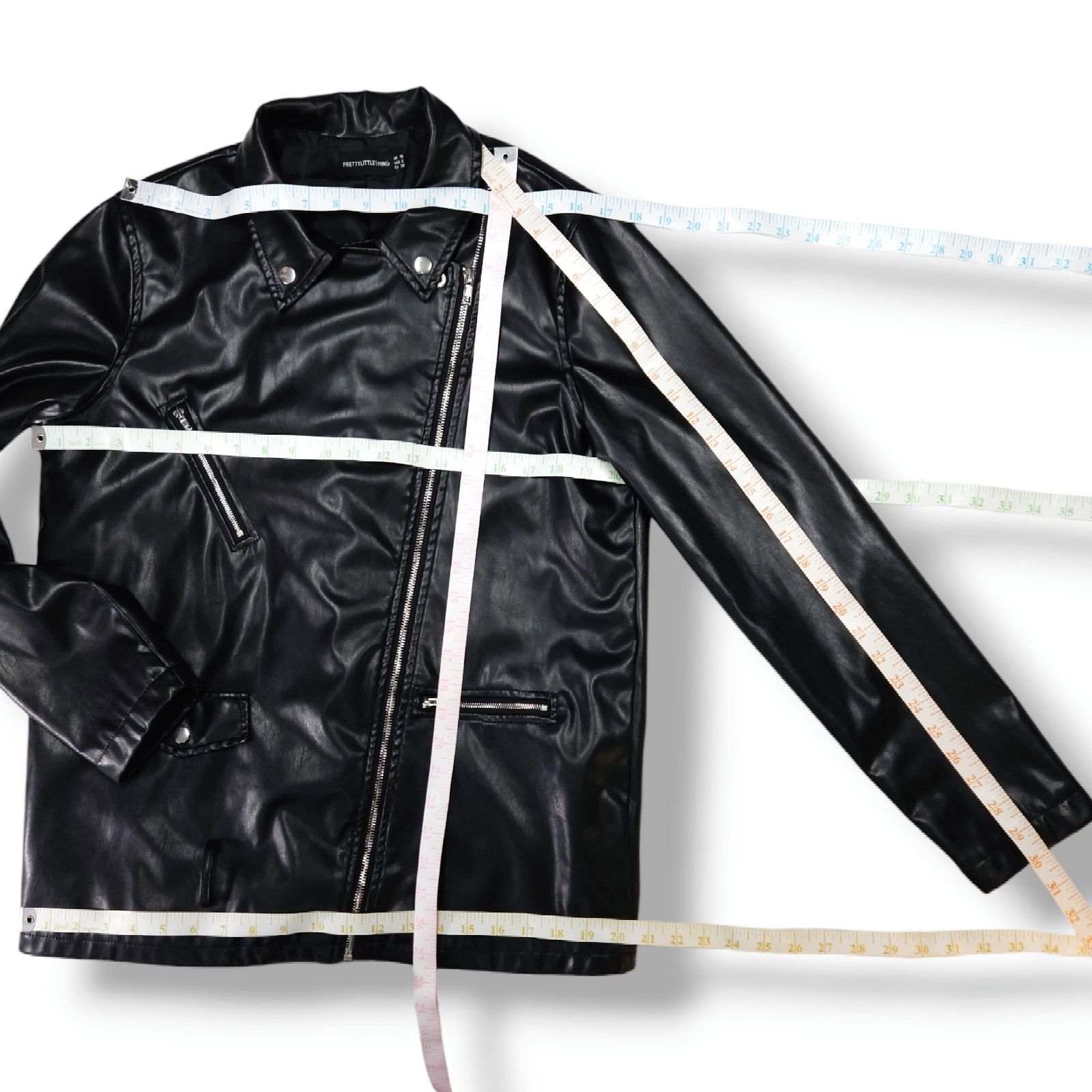 Other EUC PrettyLittleThing Faux Leather Jacket [NO BELT] Sz. 6 Size M / US 6-8 / IT 42-44 - 7 Thumbnail