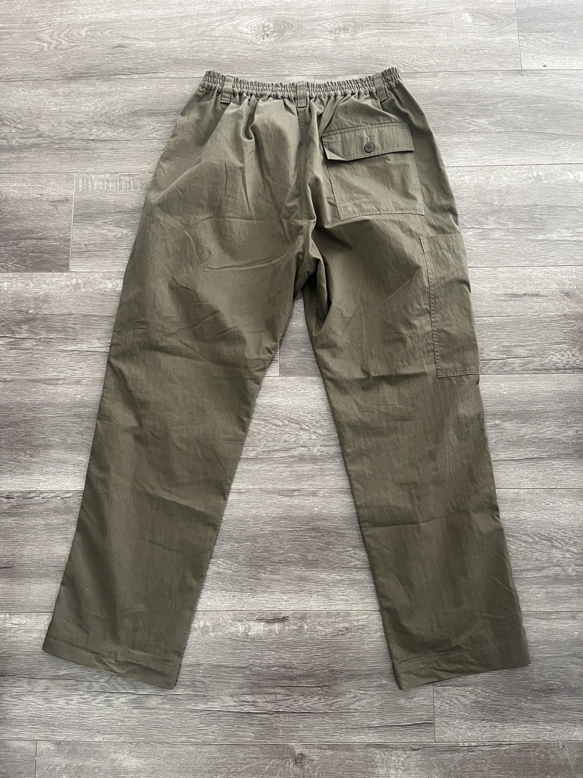 Premium Cotton Pants Army Green Cargo Pocket, Men's (Size 32) — image 3 of 6