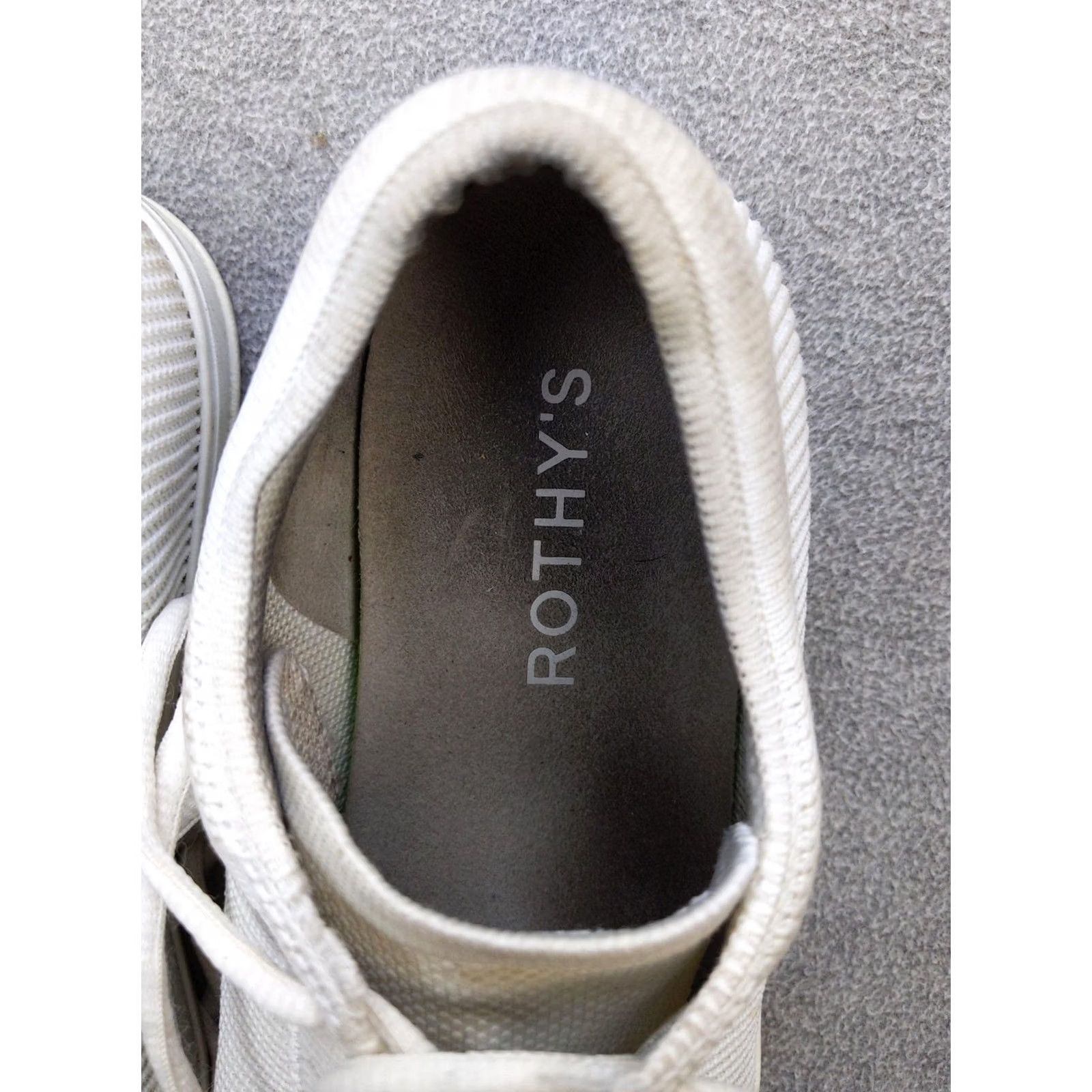 Rothy's Rothy's Women’s White Knit Lace Up Low Top Sneaker - Size 11.5 B - Walking, Lightweight, Breathable Size XL / US 12-14 / IT 48-50 - 3 Thumbnail
