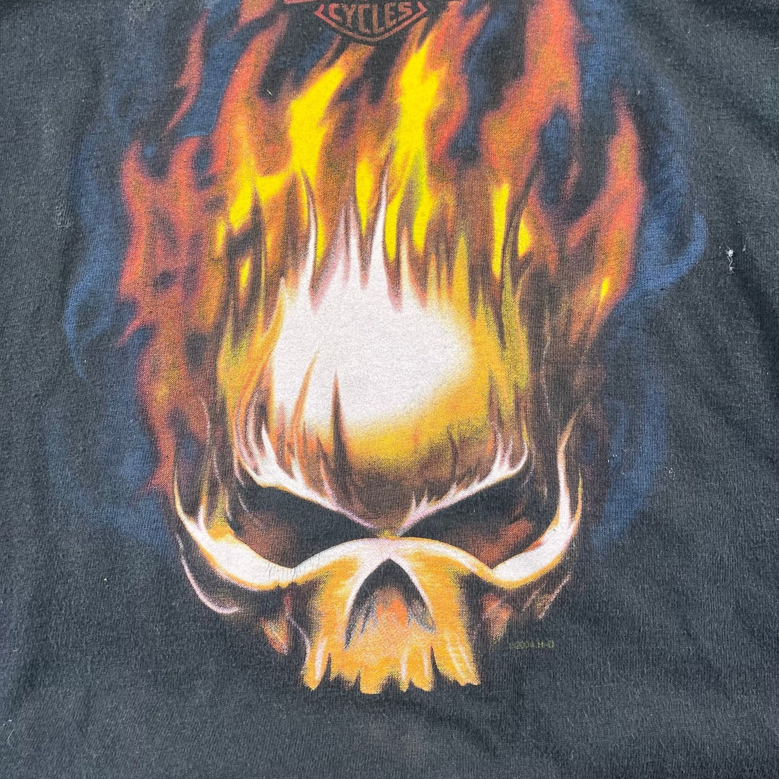 Harley Davidson Flaming skull Harley Davidson t shirt Size US XL / EU 56 / 4 - 2 Thumbnail