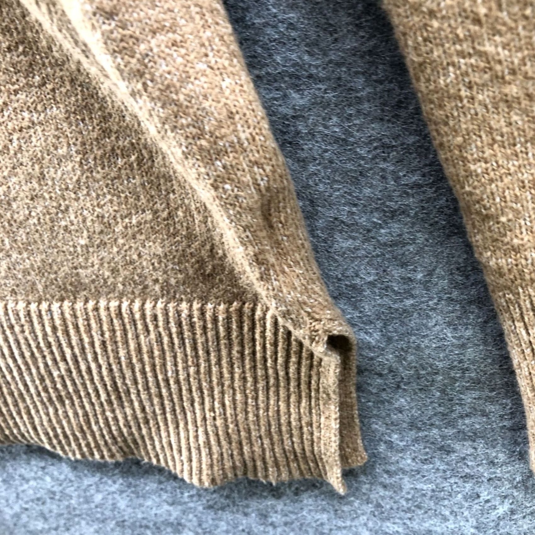 Old Navy Old Navy Pointelle Mock Neck Sweater Womens XL Camel Tan Stretch Knit Pullover Casual Fall Winter Knit Cotton Blend Size XL / US 12-14 / IT 48-50 - 5 Thumbnail