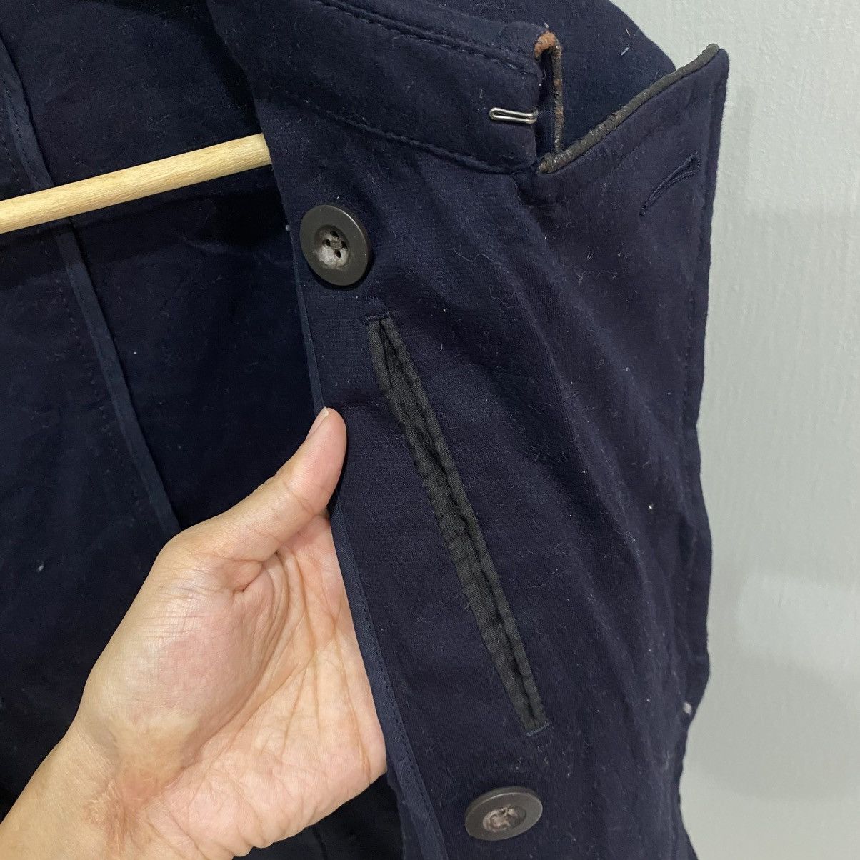 PPFM Navy Double-Breasted Cropped Peacoat Jacket Size US S / EU 44-46 / 1 - 11 Thumbnail