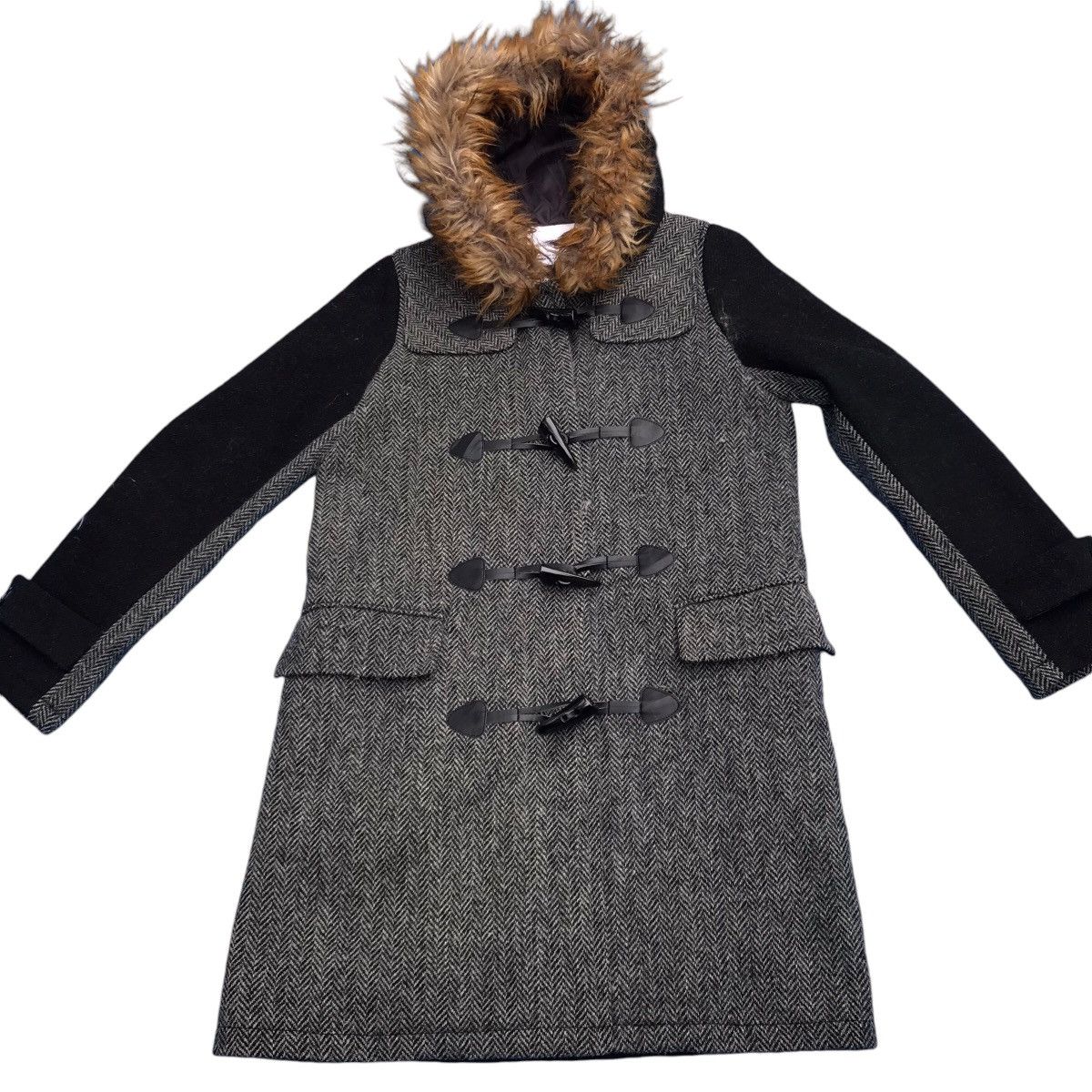Harris Tweed LGB If Six Was Nine Style Harris Tweed Faux Fur Wool Jacket Size S / US 4 / IT 40 - 5 Thumbnail