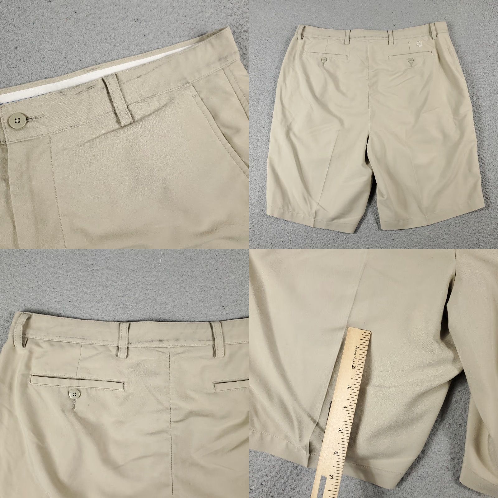 Footjoy FootJoy Shorts Mens 38 Beige Stretch Flat Front Chino Casual Workwear Golf Pants Size US 38 / EU 54 - 8 Thumbnail