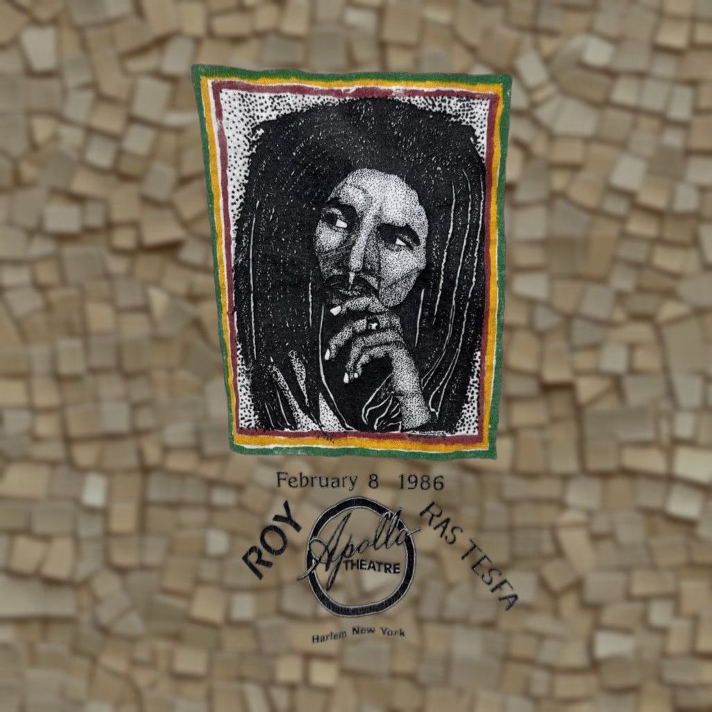 VINTAGE Bob Marley T-Shirt 1986 U-Roy Rastafari Graphic Tee Mens Large White 80s