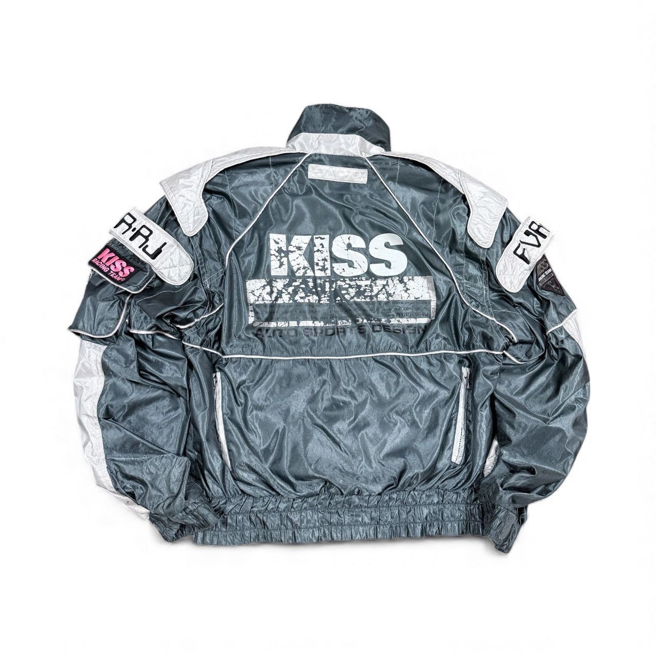 YELLOW CORN Vtg🔥Hard To Find This Color Kiss Racing Team Rider Jacket Size US L / EU 52-54 / 3 - 4 Thumbnail