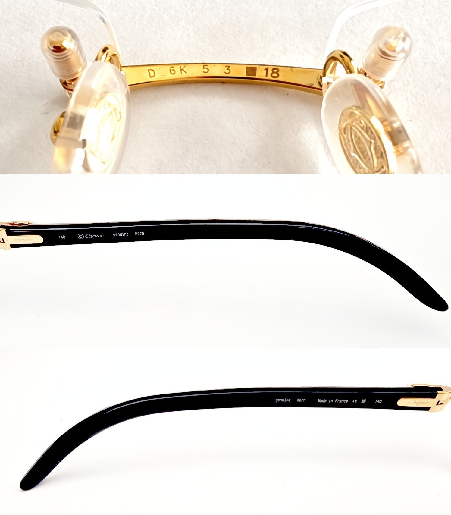 Cartier Authentic Cartier Black Buffalo Horn Glasses CT00460 Size ONE SIZE - 13 Thumbnail