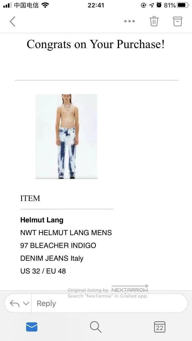 Helmut Lang HELMUT Lang Archive Snow Wash Jeans. Size US 32 / EU 48 - 5 Thumbnail