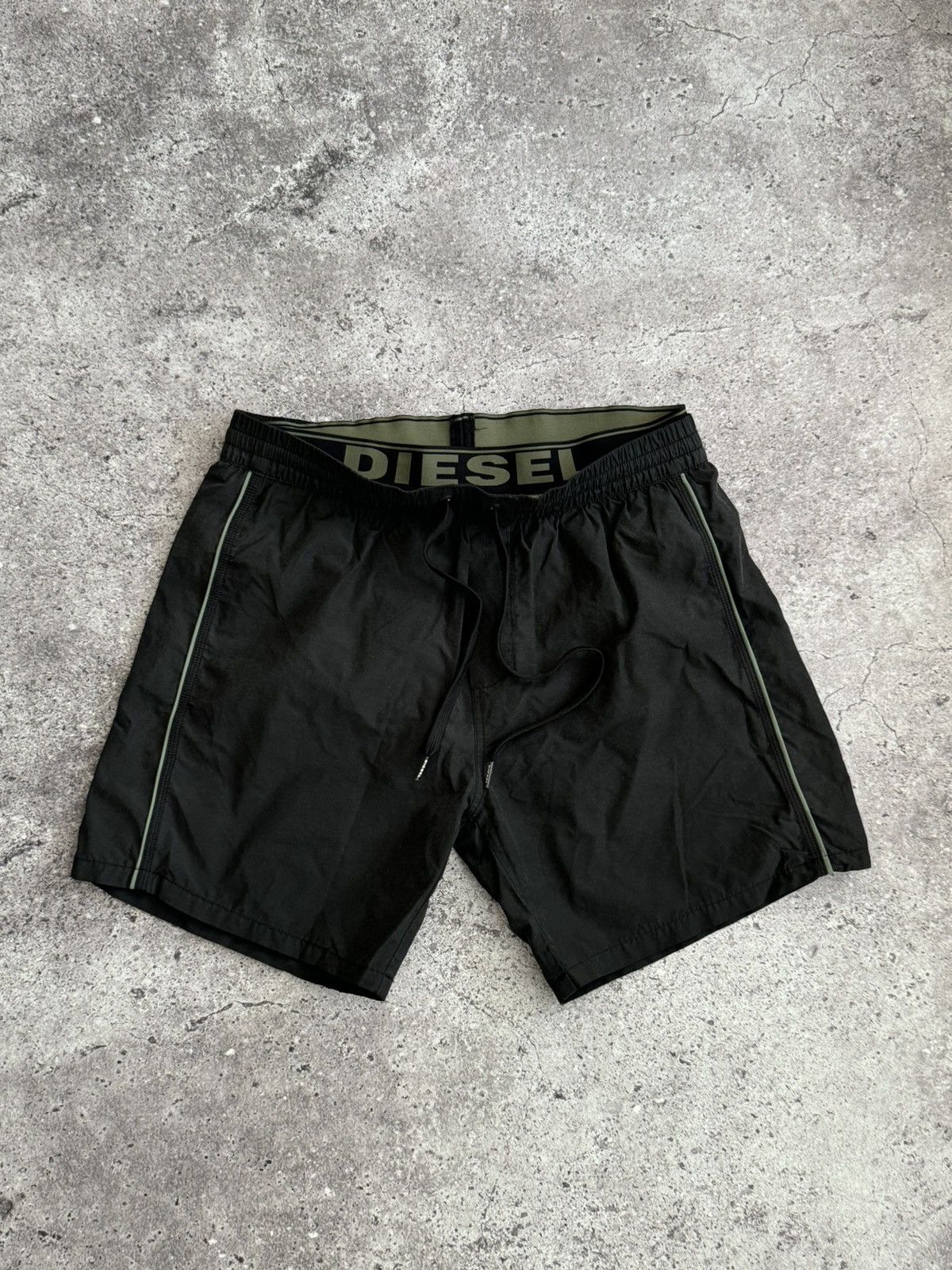 Diesel × Vintage Vintage Diesel Distressed Y2K nylon swimming shorts Size US 32 / EU 48 - 1 Thumbnail