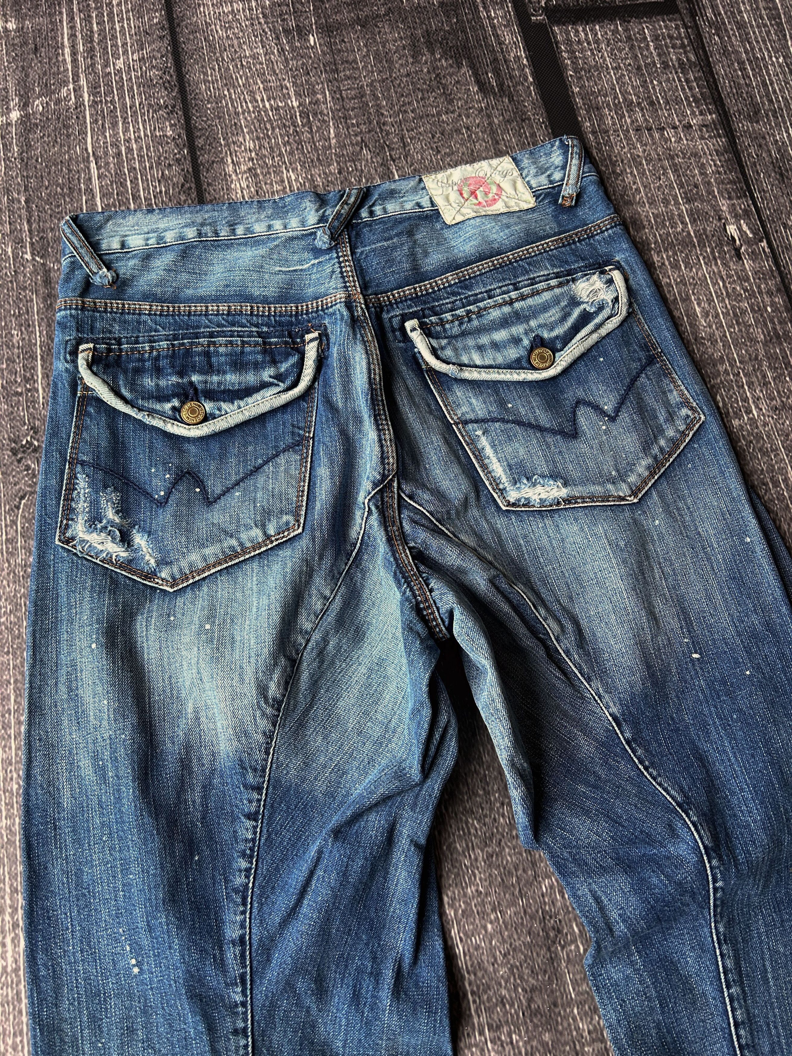 Vintage CRAZY VTG RICK OWENS STYLE WASHED JAPANESE JEANS Y2K Size US 32 / EU 48 - 5 Thumbnail
