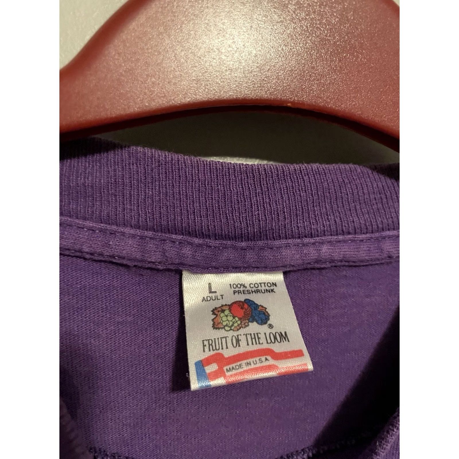 Fruit Of The Loom VINTAGE Kentucky Derby Festival T-Shirt Solid 90s Purple L Men Cotton Fruit of the Loom Single Stitch Size US L / EU 52-54 / 3 - 4 Thumbnail