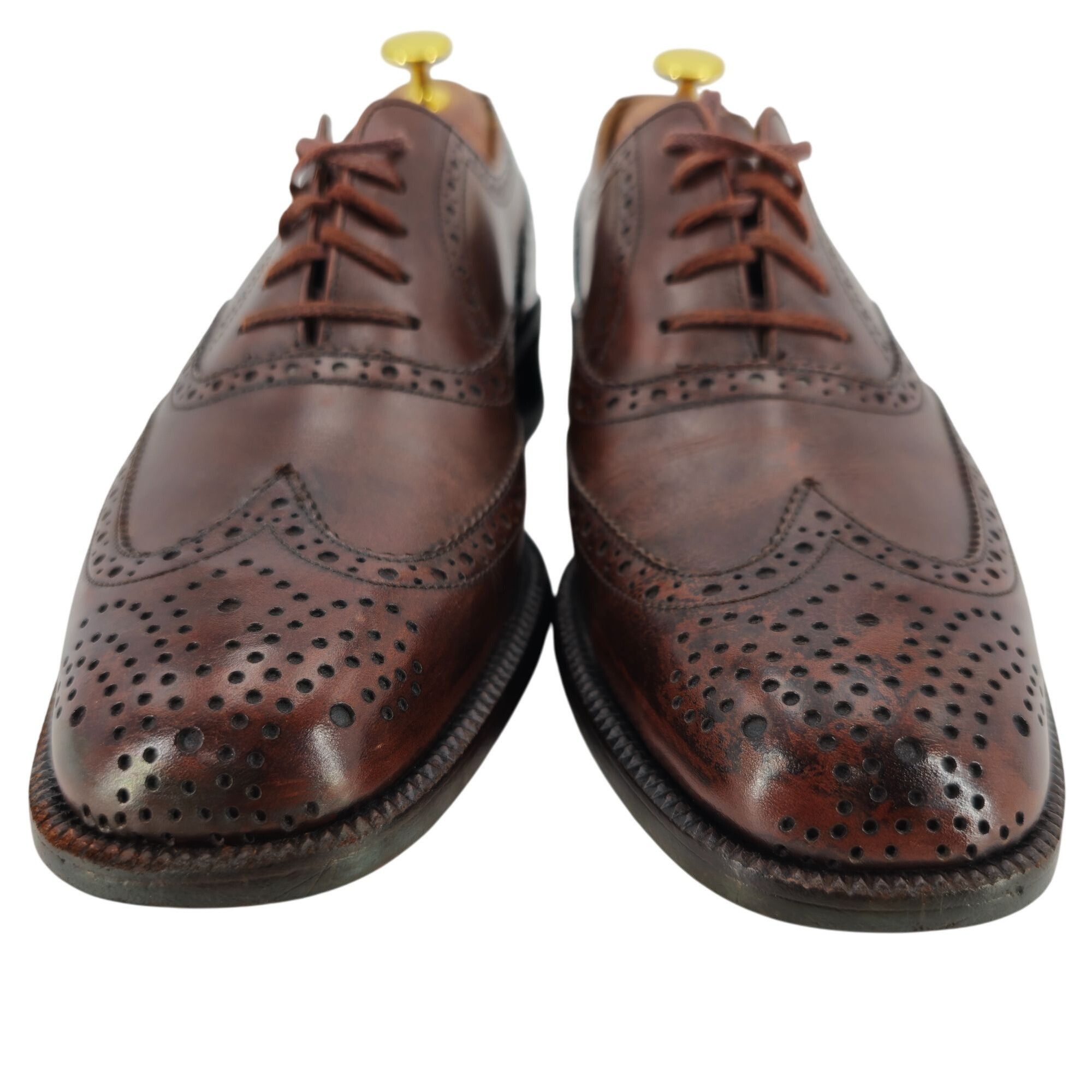 Bally Vintage Bally France Men's 7.5D Brown Leather Dress Shoes Size US 7.5 / EU 40-41 - 2 Thumbnail