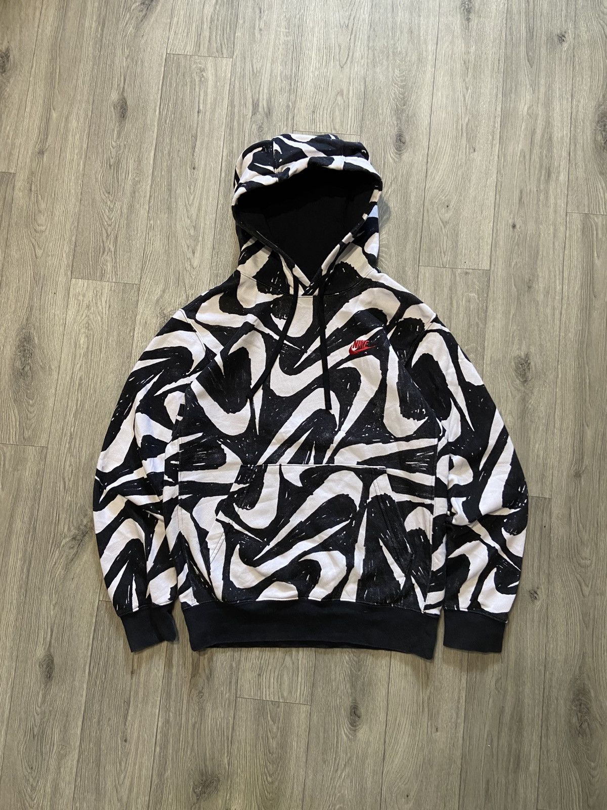 Nike Nike swoosh all over print hoodie Size US S / EU 44-46 / 1 - 2 Thumbnail