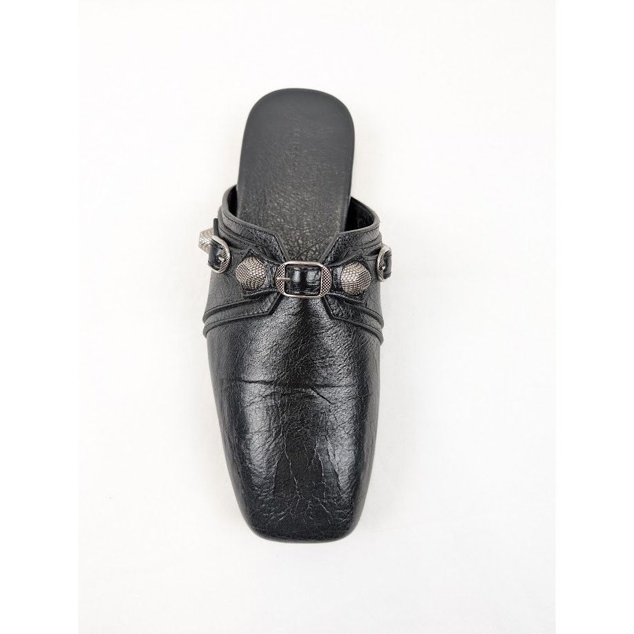 Balenciaga o1rshd1 Cosy Cagole F005 Arena Mules in Black/Aged Silver Size US 7 / EU 40 - 6 Thumbnail