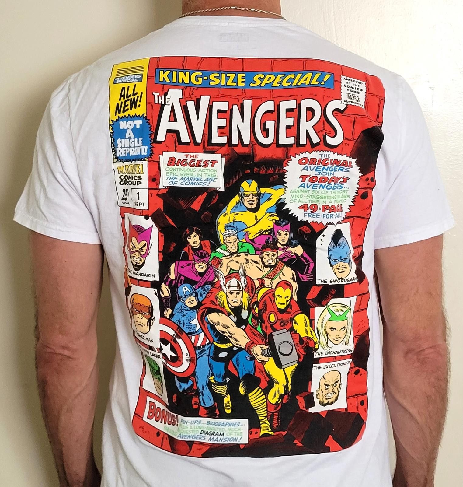 Marvel Comics Marvel Avengers Men's L King-Size Special White Graphic Tee Size US L / EU 52-54 / 3 - 2 Thumbnail