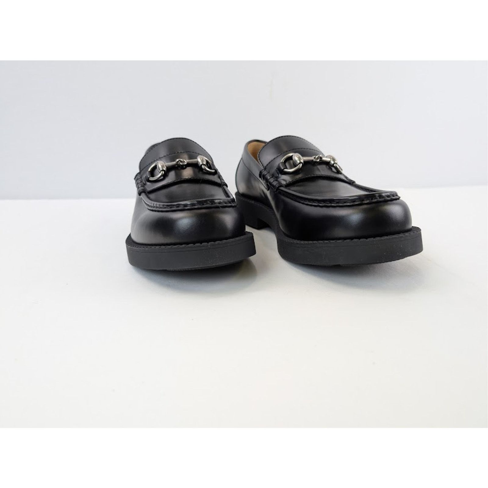 Gucci o1rshd1 Leather Taemin Moccasin Horsebit Loafer Boots Nero Size US 11 / EU 44 - 5 Thumbnail