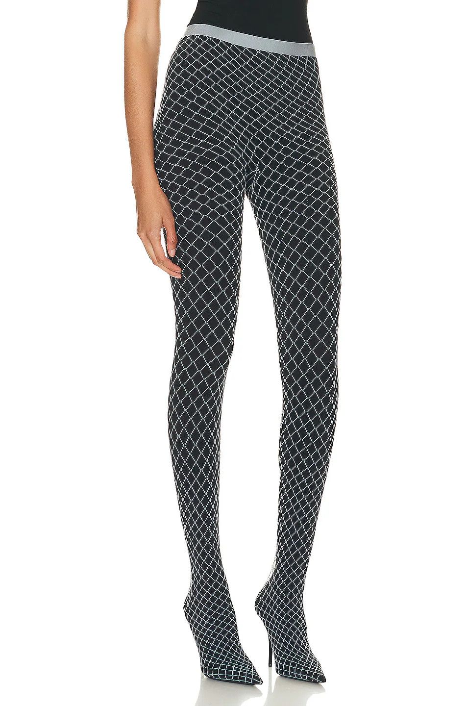 Balenciaga o1tr1nto1125 Knife Fishnet Pantaleggings in Black Size 26" / US 2 / IT 38 - 2 Thumbnail