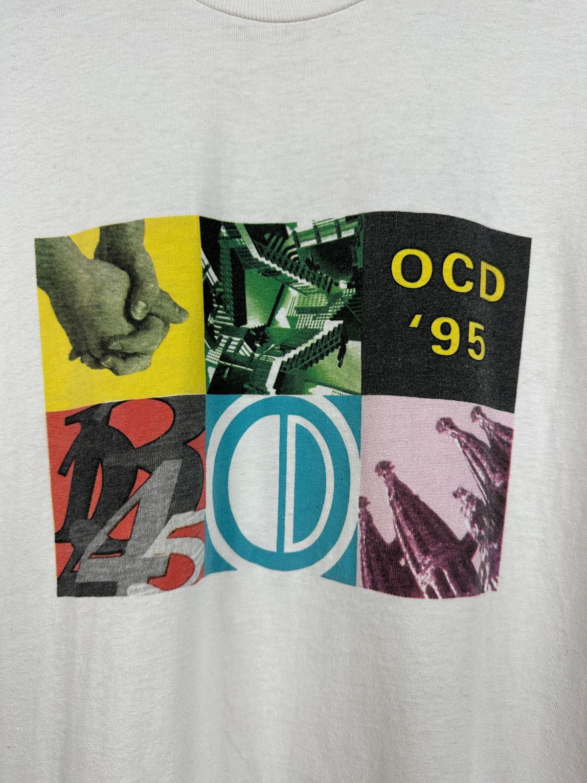 Vintage 1995 Vintage Pfizer OCD Single Stitch White T-Shirt Size US L / EU 52-54 / 3 - 7 Thumbnail
