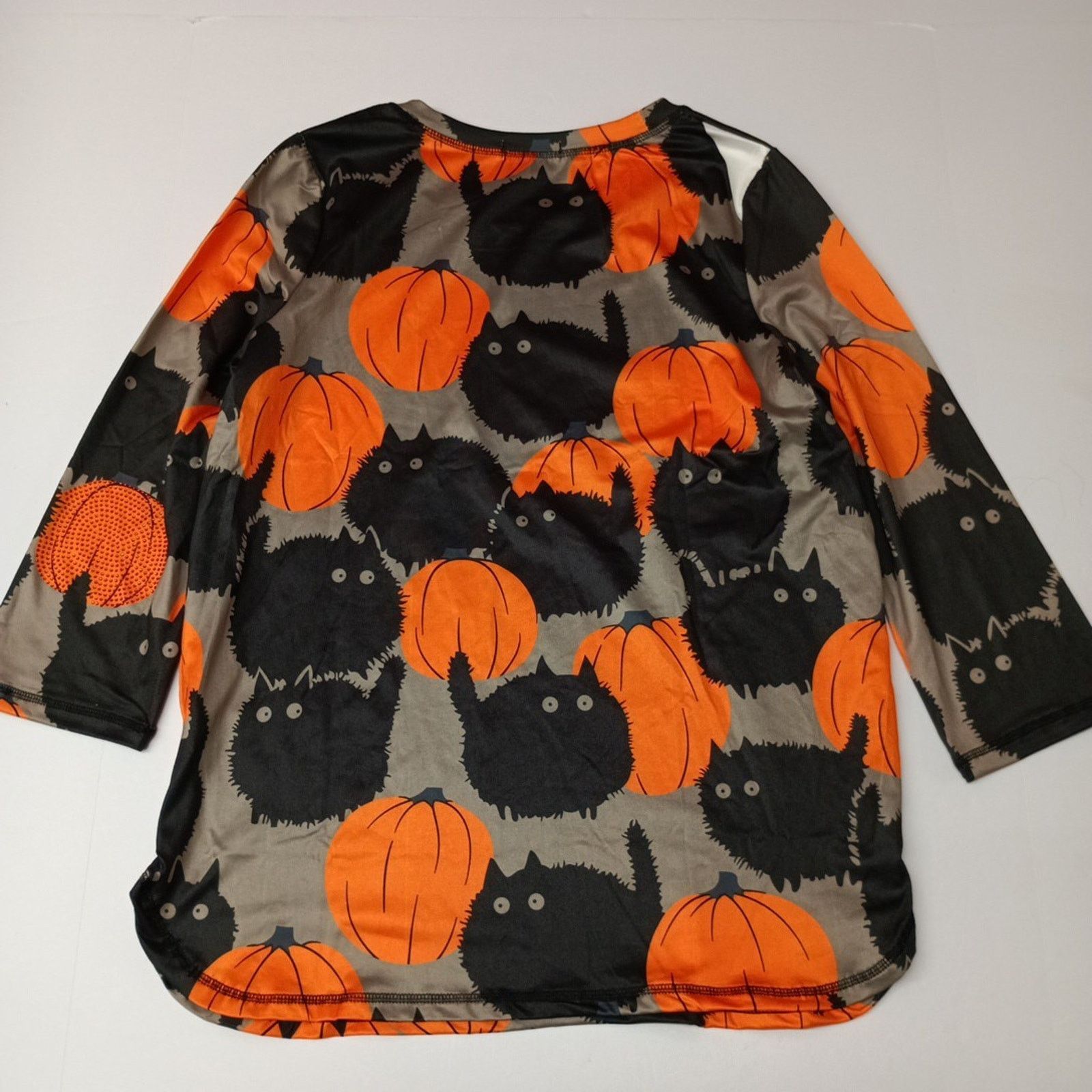 Other Halloween Womens Top Size M Medium Cats & Pumpkins Polyester Size M / US 6-8 / IT 42-44 - 8 Thumbnail