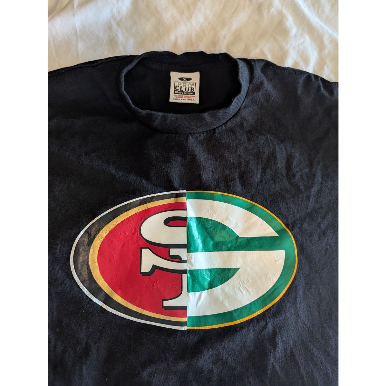 Nutmeg Vintage 49ers Packers combo T-Shirt Size XL Pro Club USA Size US XL / EU 56 / 4 - 2 Thumbnail