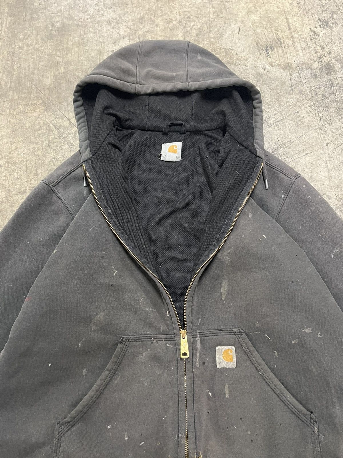 Carhartt × Vintage Carhartt vintage thrashed thermal lined zip up skater hype Size US L / EU 52-54 / 3 - 7 Thumbnail