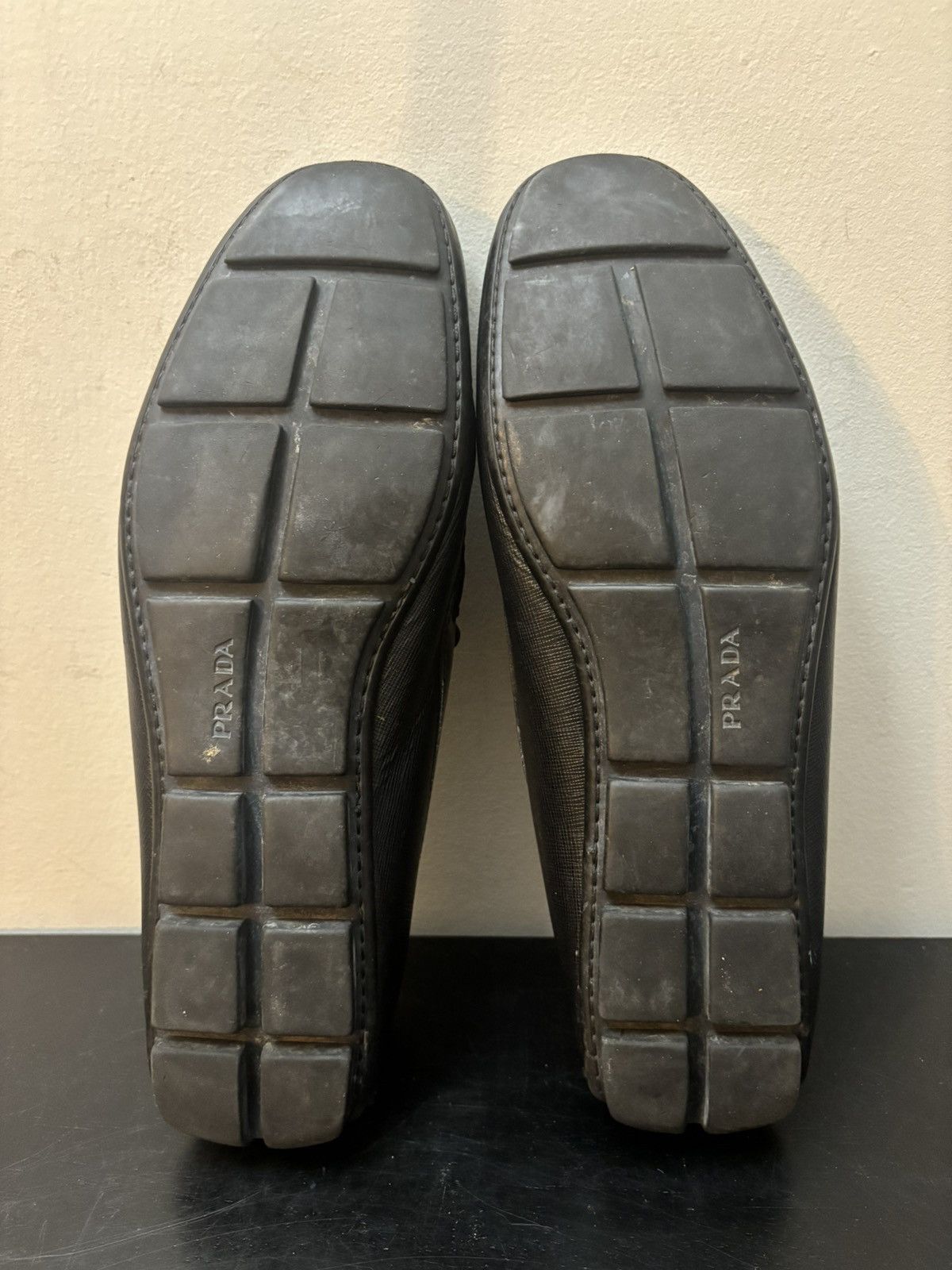 Prada Prada Saffiano Patent Leather Driving Loafer Black Size US 9 / EU 42 - 7 Thumbnail