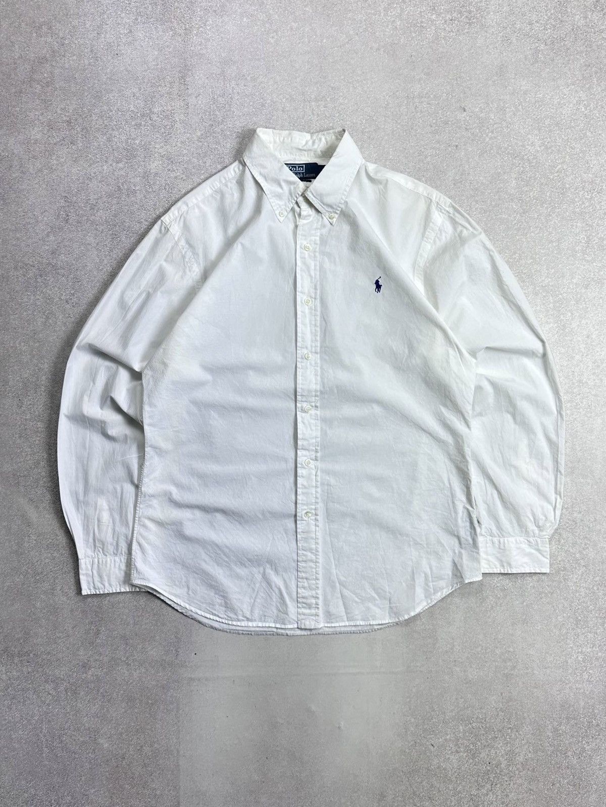 Polo Ralph Lauren Vintage 90s Polo Ralph Lauren White Shirt L Size US L / EU 52-54 / 3 - 1 Thumbnail