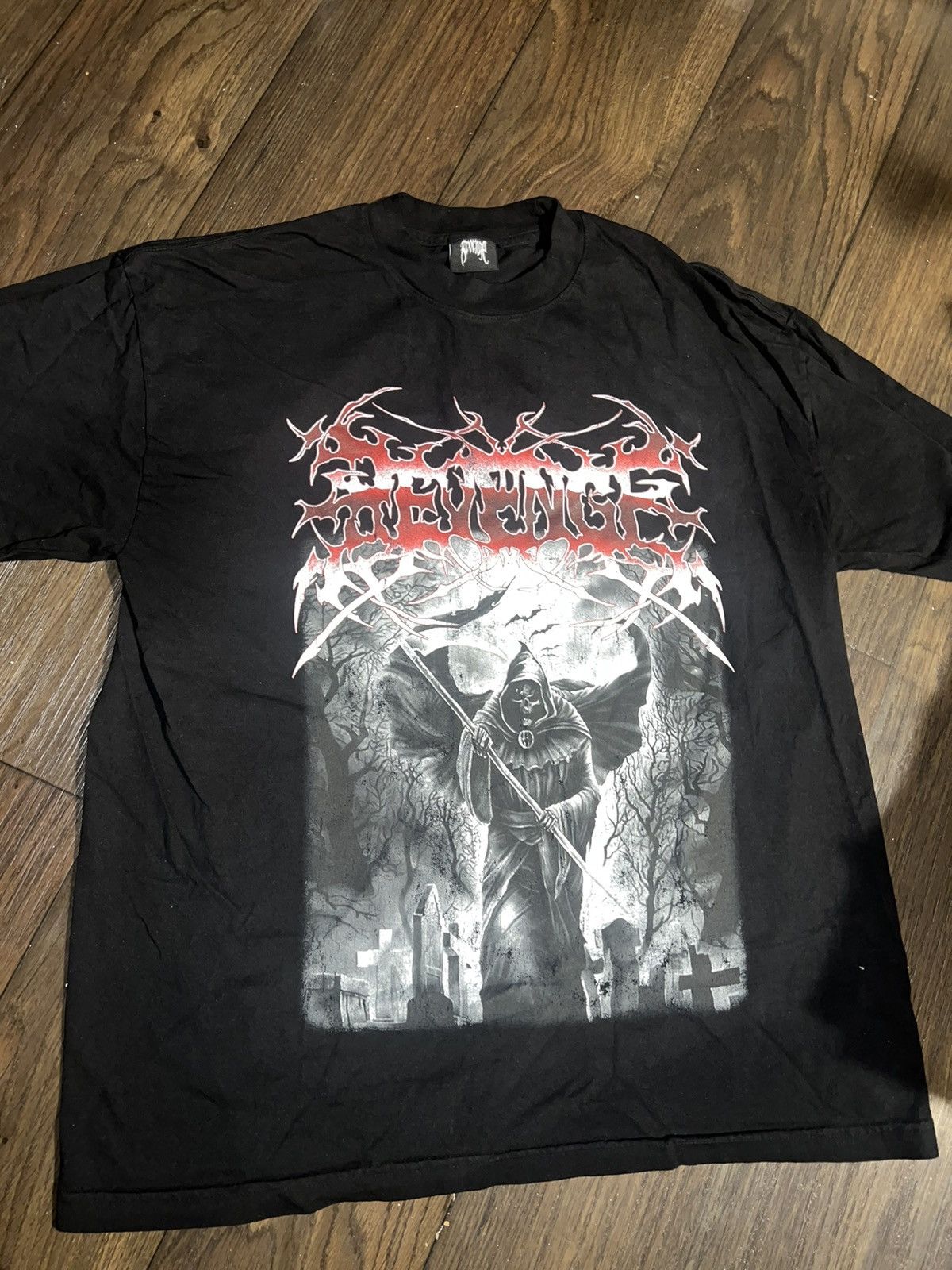 Revenge Revenge Red Chrome Reaper Tee (RARE) Size US L / EU 52-54 / 3 - 1 Thumbnail