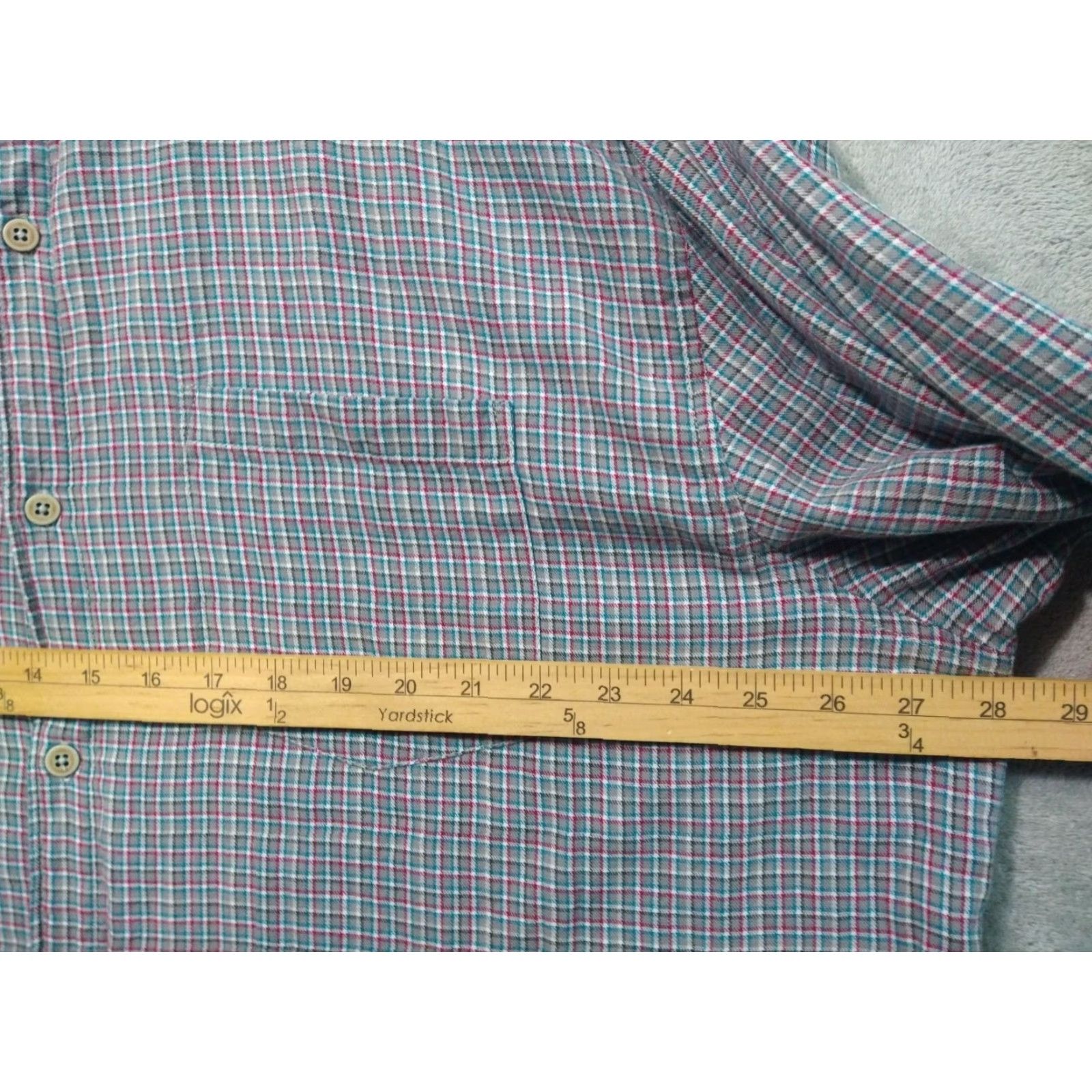 Carbon2Cobalt Shirt Carbon 2 Cobalt Mens 2XL Gray Plaid Flannel Long Sleeve Pocket Lined Size US XXL / EU 58 / 5 - 5 Thumbnail