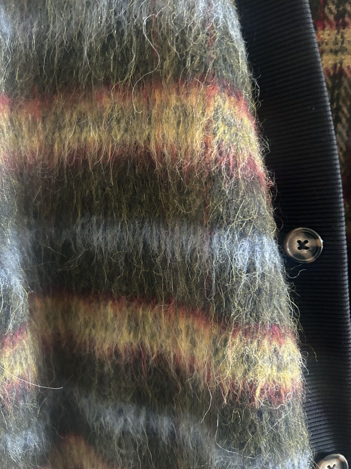 Corridor Corridor Fuzzy Plaid Wool Cardigan Size US S / EU 44-46 / 1 - 5 Thumbnail