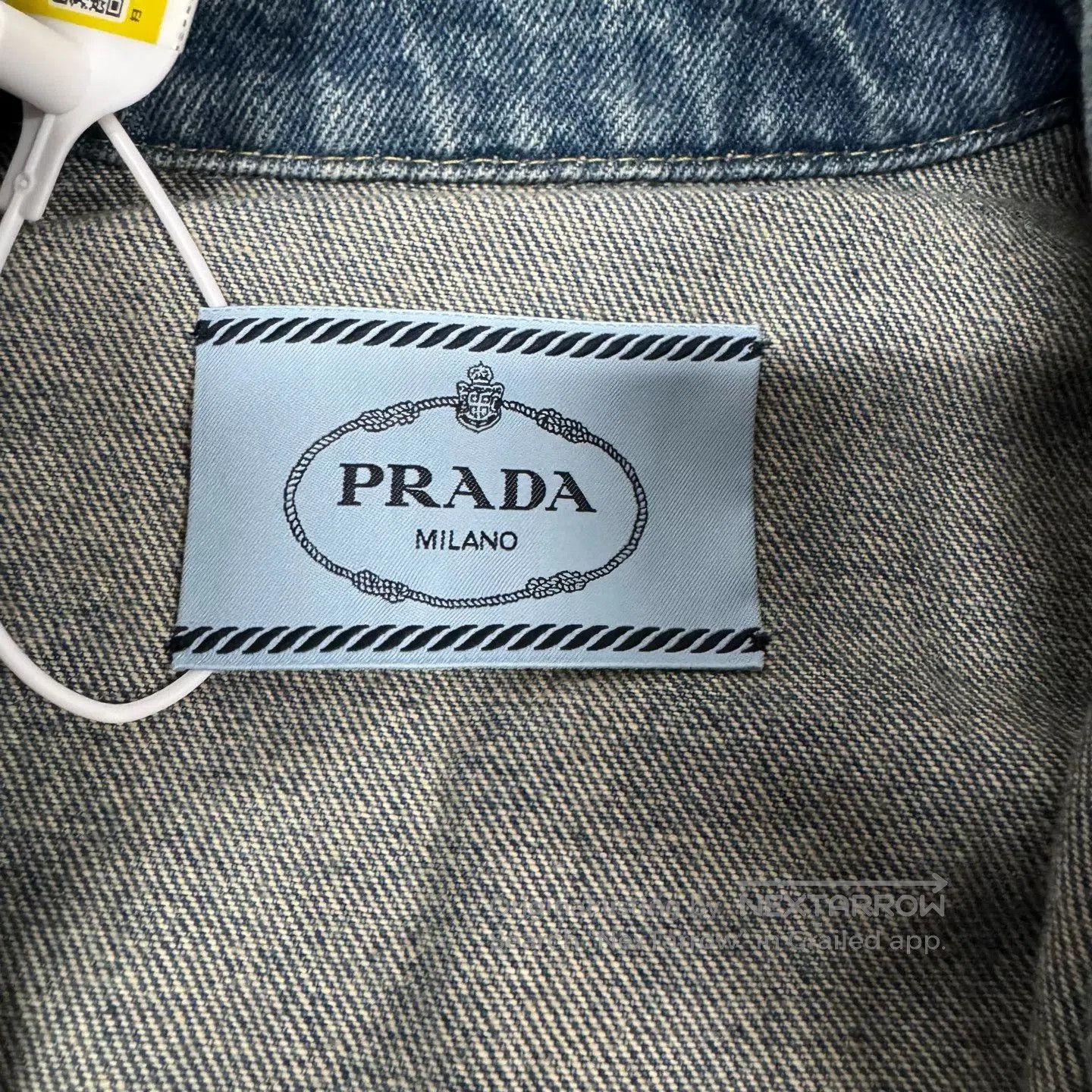 Prada Prada Delta-shaped blue washed-aged short zipper denim jac Size US XS / EU 42 / 0 - 5 Thumbnail