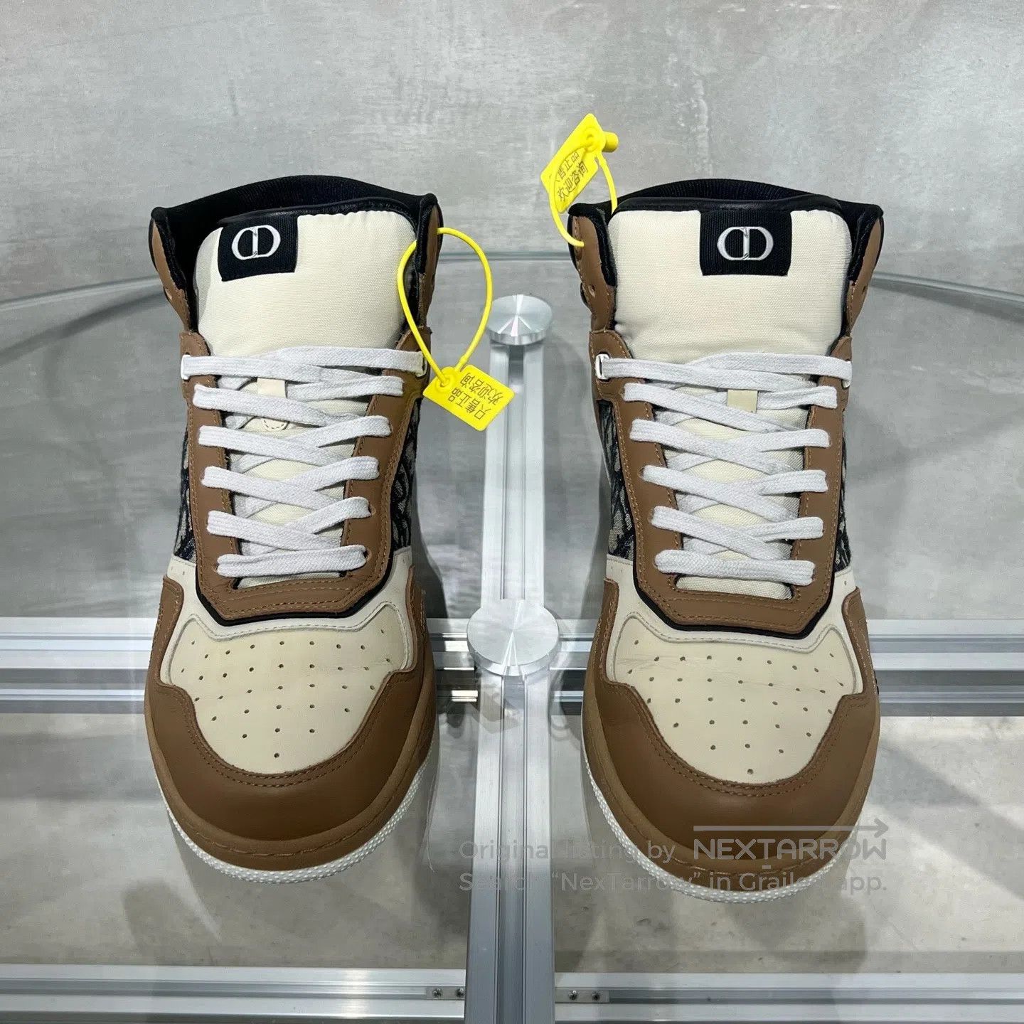 Dior Dior B27 White-Brown Old-Flower Board Shoes Size US 11 / EU 44 - 2 Thumbnail
