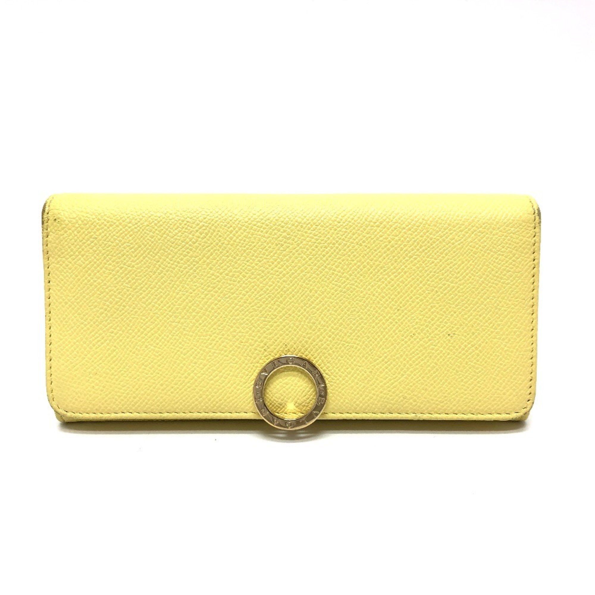 Bvlgari Bvlgari Logo Clip Bifold Wallet, Long Leather Women's, Yellow Size ONE SIZE - 1 Thumbnail