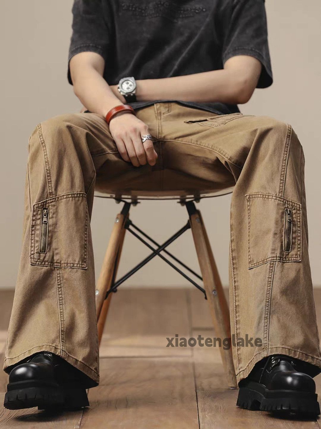 Designer × Japanese Brand × Vintage washed faded cleanfit carpenter work cargo pants Size US 26 / EU 42 - 3 Thumbnail